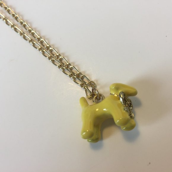 ๐ถ๐๐ถJ.CREW Yellow Dog w/Bow Long Necklace ๐ถ๐๐ถ - Picture 6 of 7